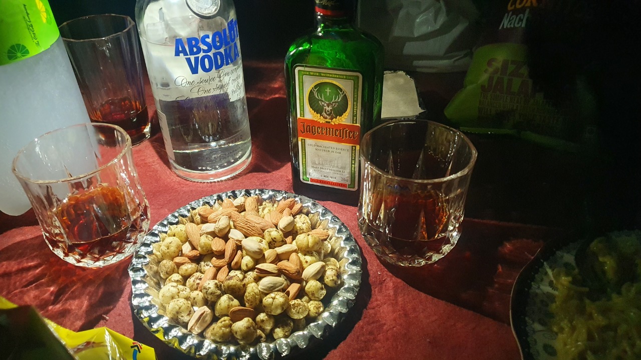 Absolute Vodka with Jägermeister Whisky